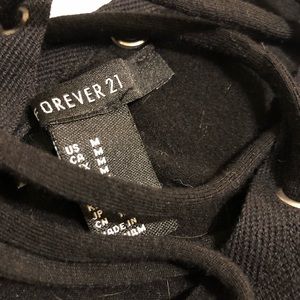 Black lace up bodysuit